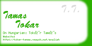 tamas tokar business card